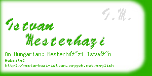 istvan mesterhazi business card